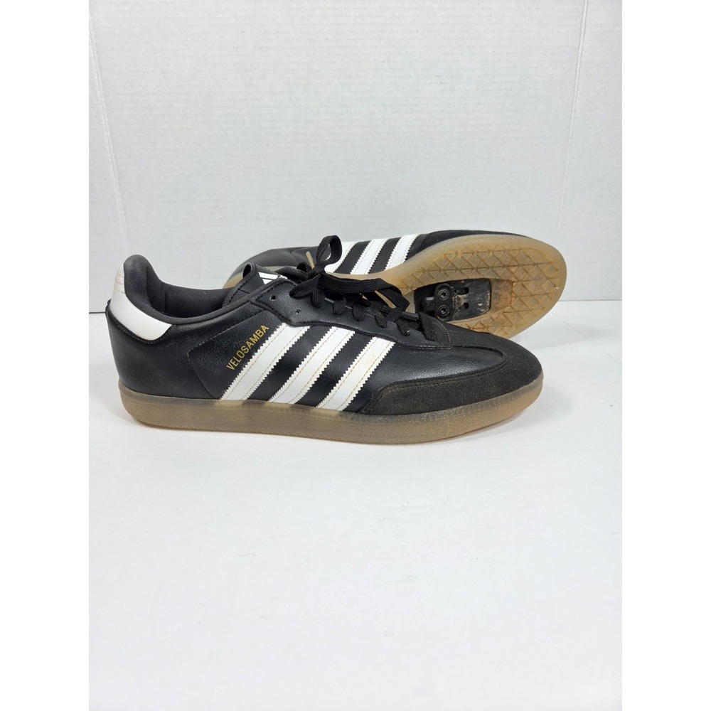 Adidas ( Velosamba ) Samba Cycling Shoes Black White Gum Men Sz 11.5 Preowned